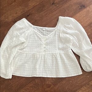 Newbury KustomTextured Peasant Blouse